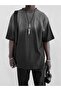 Men's Oversized Wash Premium T-Shirt Black - 4