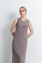 Women's Sleeveless Sandy Long Dress 4051 - 3