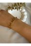 Tfny Style Bracelet with Gold Color Steel Chain Detail - 6