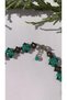 Green Colored Crystal Beads and Platinum Colored Sand Beaded Bead Necklace with Silver Accessories - 7