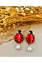 Brand Ladybug Faux Pearl Earrings - 2