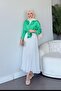 Stoned Satin Shirt Light Green - 2