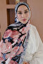 Soft Rose Pattern Silk Voile Shawl - 3