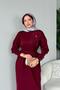Lily Mercerized Dress Burgundy - 2