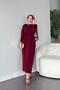 Lily Mercerized Dress Burgundy - 4
