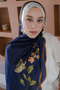 Liva Flower Pattern Silk Voile Shawl - 3