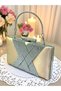 Skin Nude Color Satin Silver Crystal Stone Handmade Special Production Women's Evening Dress Bag