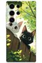 Galaxy S23 Ultra Compatible Cat Pattern Phone Case + Screen Protector - 5785