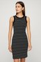 Women's Black Strap Halter Neck Sleeveless Summer Dress - 3