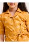Mustard Cotton Shirt and Trousers Set for Girls - 4