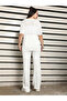 Knitted Short Sleeves Top and Trousers Set - 3