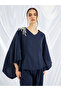 Embellished V-Neck Top and Wide Leg Pants Co-Ords - 2
