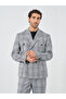 Checkered Double Breasted Suit with Pants - 3