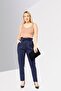 Women Regular Fit Solid Skinny Pants, Navy Blue - 3