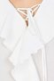 Lacing Detailed Flounce Dress - 8