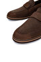 Men's Genuine Leather Brown Nubuck Loafers - 3