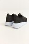 Comfortable Sole Lace-Up Sports Shoes Black White - 3