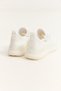 High Sole Lace-Up Sports Shoes White - 3
