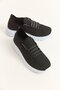 Comfortable Sole Lace-Up Sports Shoes Black White