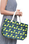 Lined Zippered Pocket Women's Beach Bag - Summer Large Size Bag