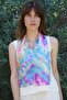 100% Silk Small Scarf Batik - Rainbow
