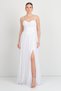 Doridorca Women's Waist Corset and Rope Strap Maxi Evening Dress 5108 White - 3