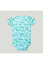 Unisex Organic Cotton Lighthouse, Elephant & Lizard printed Onesie: Playful and Cozy Pack of 3 - 2