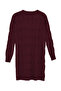 Bordo Saç Örgü Mini Mini Triko Bisiklet Yaka Triko Elbise TWOAW22EL0027 - 7