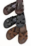Brown Matte Genuine Leather Women's Slippers 20684 - 5