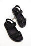 Black Suede Women's Sandals 20694 - 2