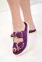 Purple Suede Women's Slippers 20698 - 4