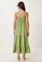 Women's Green Strap Flounced Summer Dress Zv00330 - 6