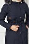 Water Prof Dark Blue Fur Lined Winter Oversize Seasonal Coat & Coat - 4