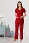 Navy Blue Maternity Pajamas Set with Hidden Breastfeeding Feature Effortt 8022 - 5