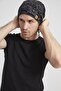 Men's Black, White Patterned, Rope Detailed 4 Season Hat Beanie Buff Ultra Soft Natural Combed Cotton - 7