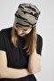 Women's Khaki, Camouflage Patterned, Rope Detailed 4 Season Hat Beanie Buff Ultra Soft Natural Combed Cotton - 4