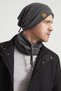 Men's Young Businessman Smoked Rope Detailed Hat Beanie Neck Collar Suit Sports, Comfortable, 100% Cotton Camisole - 3