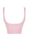 Pembe Fırçalı Soft Kumaş Destekli/Şekillendirici Kalın Askılı Örme Spor Sütyeni THMSS24SS00008 - 6