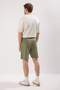 Khaki Oversize/Wide Cut Washed/Aged Look 100% Cotton Shorts & Bermuda Tmnss25Sr00046 - 5