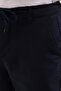 Lacivert Slim Fit Beli Bağlama Detaylı Lastikli Kumaş Dokuma Pantolon TMNAW25PL00027 - 4