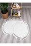 My Evilla Modern Simirna Decorative Plush Oval Pompom Fringed Toilet Seat Set