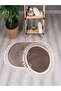 My Evilla Modern Simirna Decorative Plush Oval Pompom Fringed Toilet Seat Set