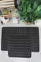 Modern Bubble Washable Non-Slip Plush Bath Mat Carpet 2-Piece Toilet Set 60X100-50X60Cm Anthracite
