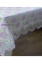 Meiwa Transparent Coating Daisy Slip-Resistant Easy to Wipe Luxury Pvc Oilcloth Tablecloth