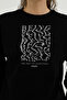 W-Sdk203 Rachel Slogan Sw Black Women's Sweatshirt - 4