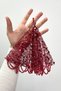 Burgundy Bride Groom Handkerchief Sequin Sequin Pearl and Crystal Stone Detailed Wedding Henna Circumcision Promise Engagement Halay - 4