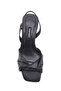 BALMORA 4FX Black Women's Heeled Sandals - 4