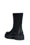 Women's Black Zippered Spherica Leather Boots D36Vdk00043C9999 - 4