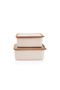 Ashley 2-Piece Rectangular Deep Storage Container-Cream - 2
