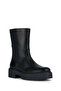 Women's Black Zippered Spherica Leather Boots D36Vdk00043C9999 - 3